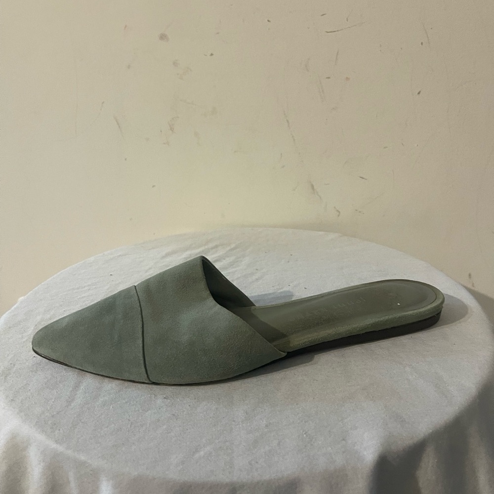 Jenni Kayne Sage Green Suede Pointed Toe Mule